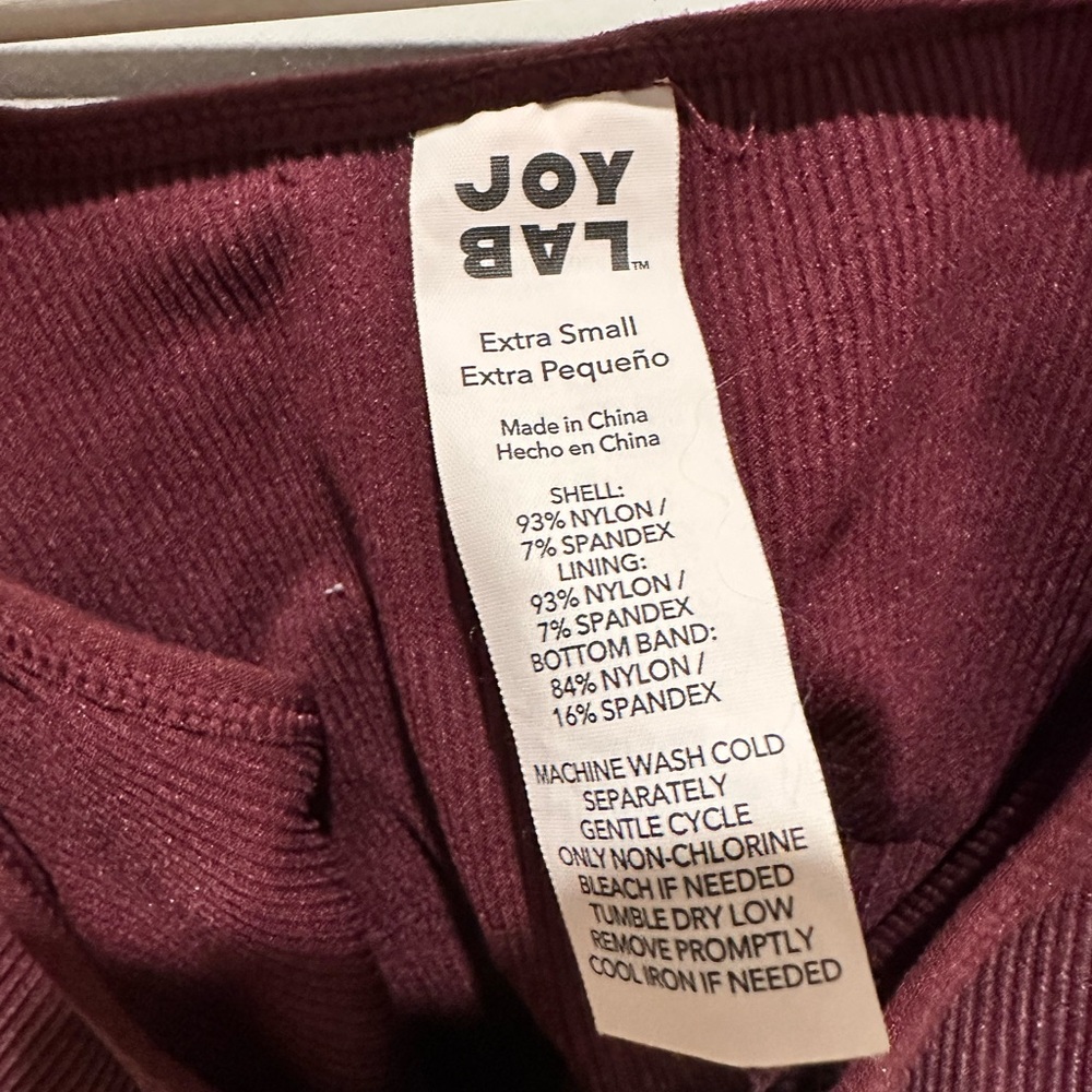 JoyLab Maroon Ribbed Tank Top - Picture 2 of 2